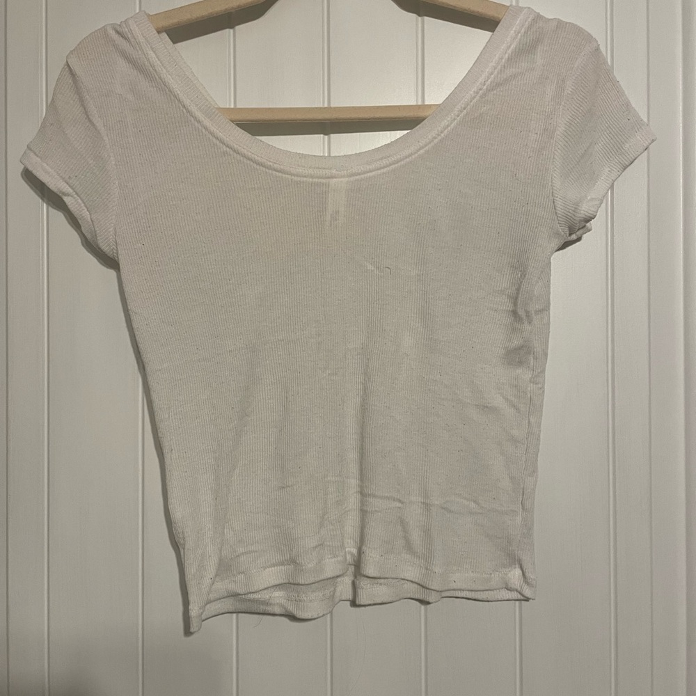 Nighttime sleep ribbed crop top - Picture 3 of 3